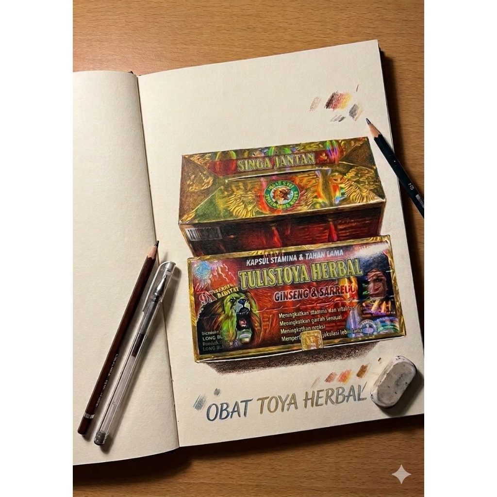 Buku Gambar Singa & Bopoint Merk Jantan Raja Hutan