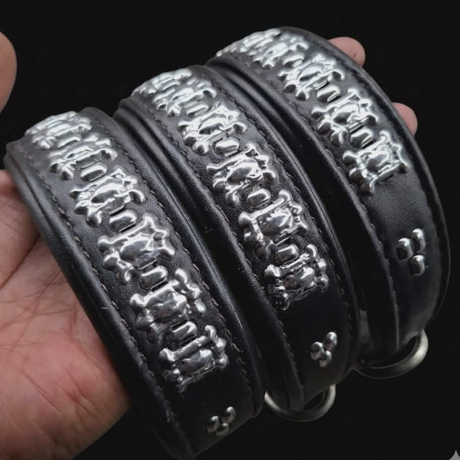 kALA- Kalung anjing berburu asli kulit 2 jari uk 35 s/d 40 cm