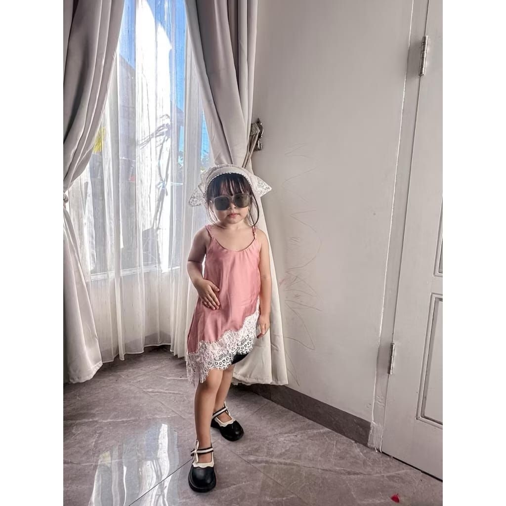 Aurelia kids top lace satin Tank lace anak atasan satin atasan lace