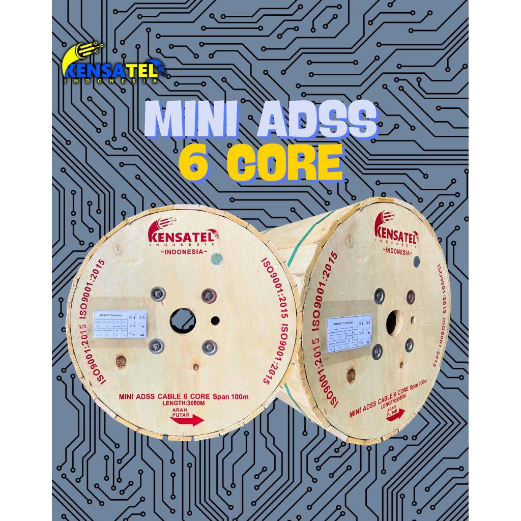 Kabel Mini Adss 6 Core Kensatel 3km