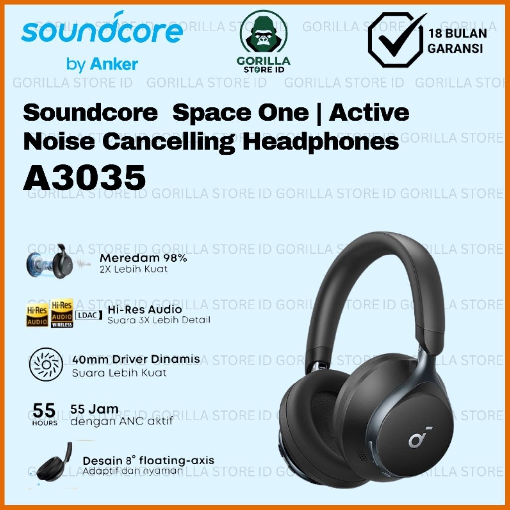 Anker Headphone Bluetooth Soundcore Space One - A3035