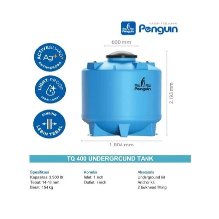 Toren Air Penguin 3900 liter TQ 400 - Tangki Air Tanam (Underground)
