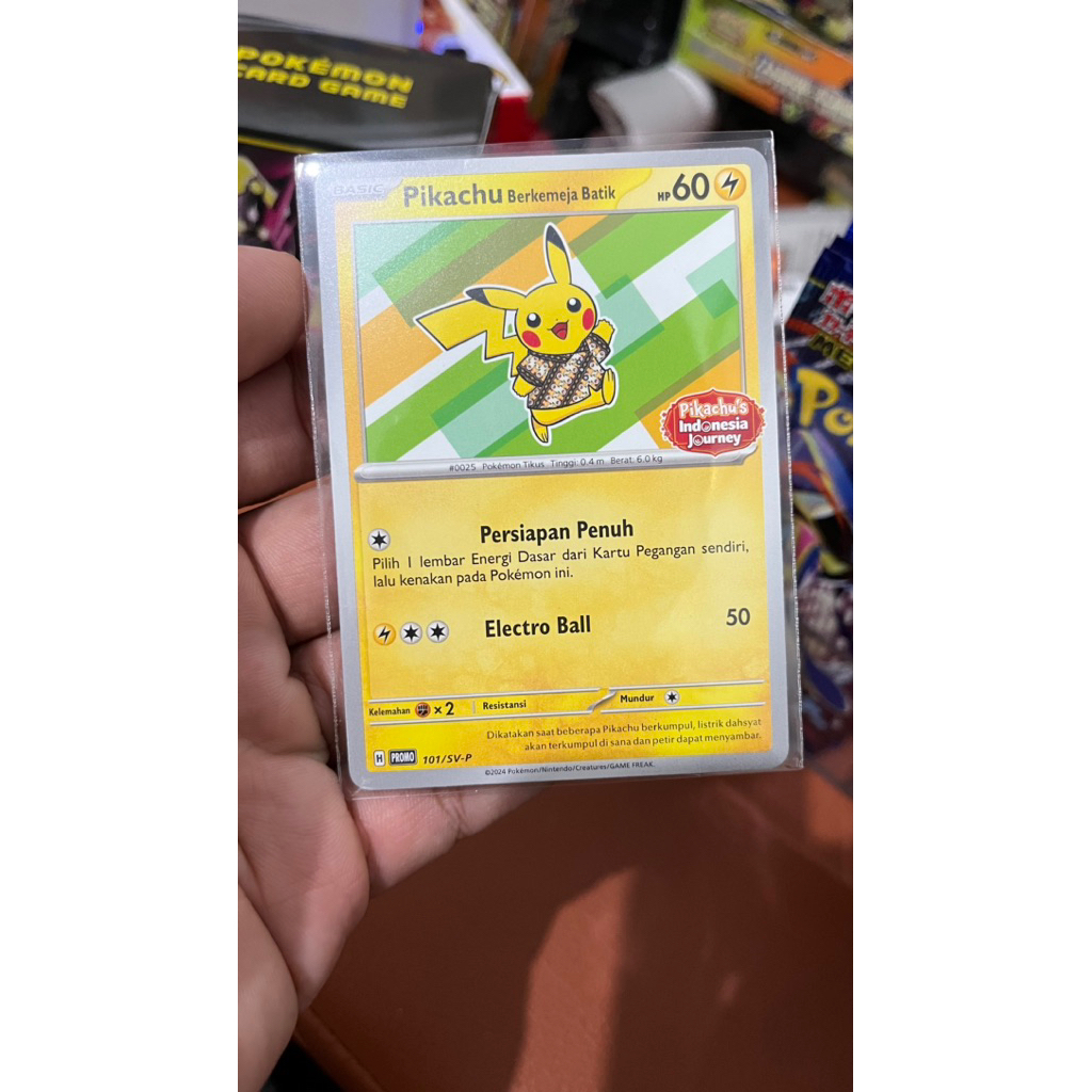 Kartu pokemon pikachu batik pikachu’s indonesia journey green