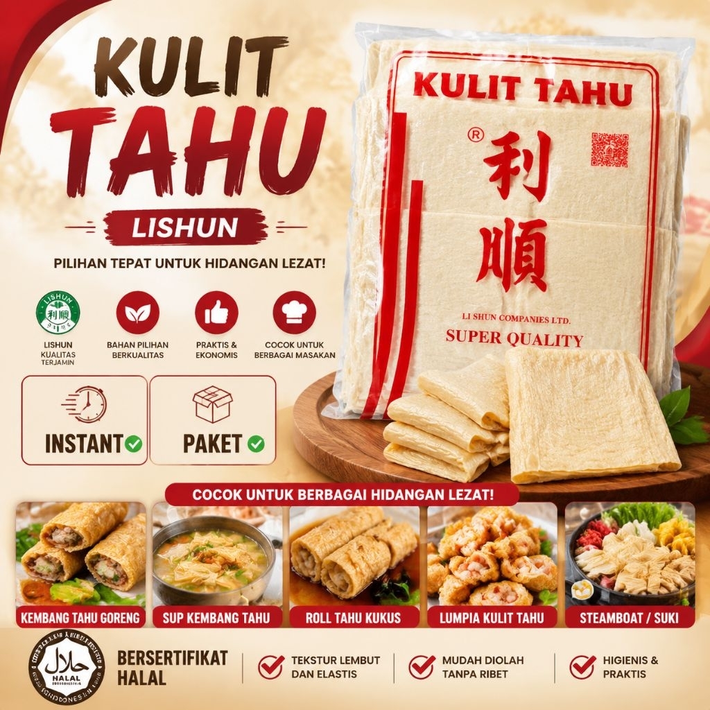 kulit kembang tahu lishun HALAL dimsum ekado hekeng