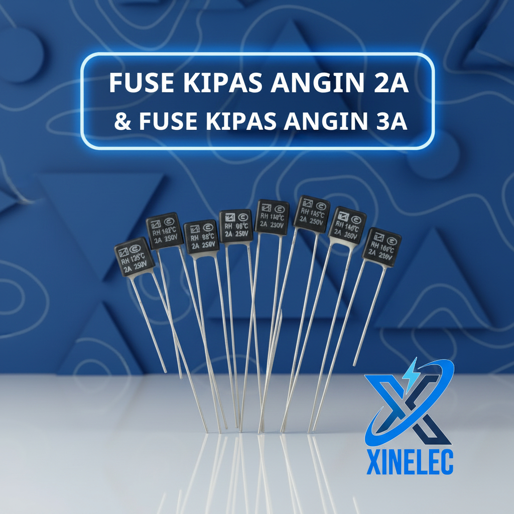 Sekring Kipas Angin Kotak Hitam Thermofuse 2A 250V Fuse Dinamo Maspion Cosmos Miyako Universal