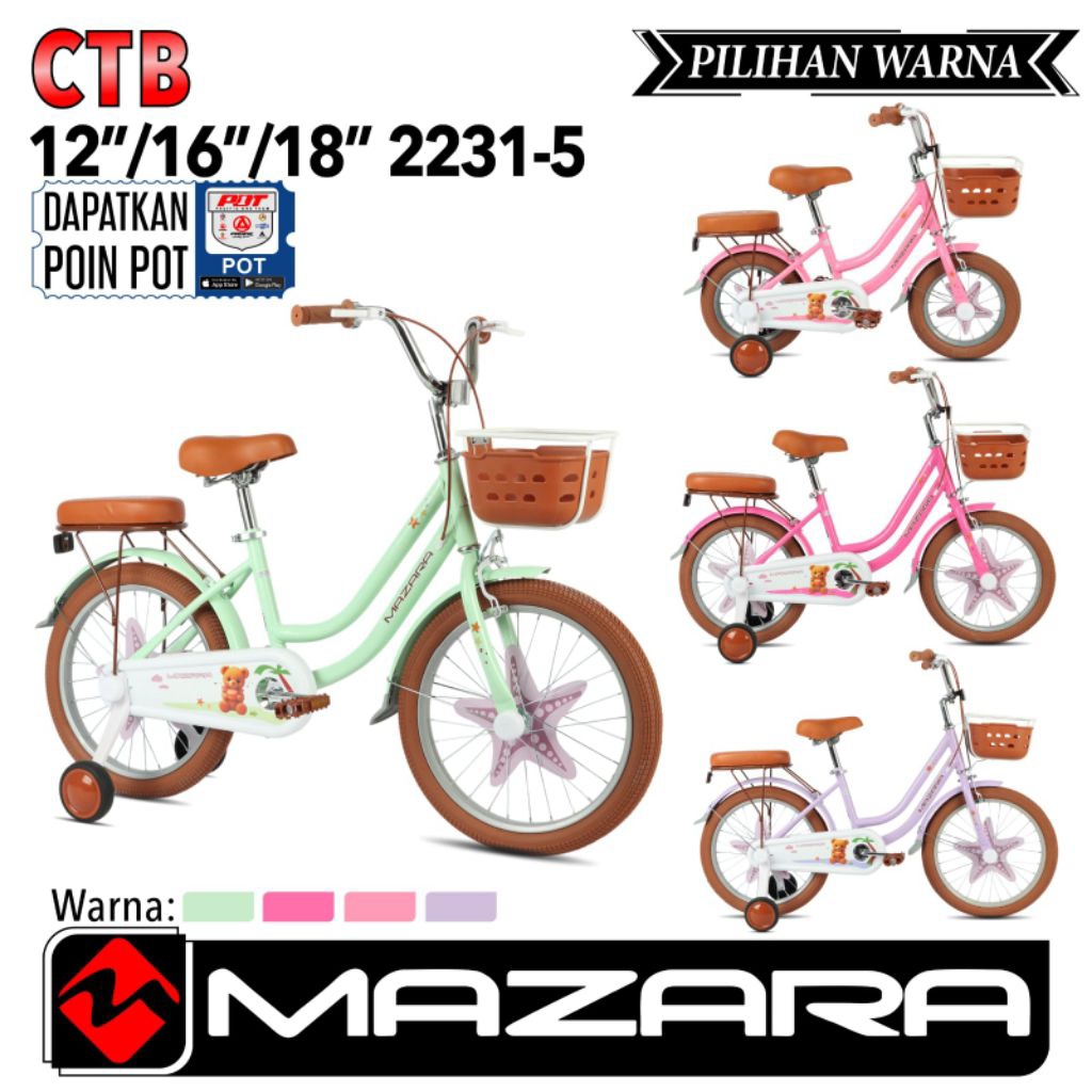 SEPEDA ANAK KERANJANG MAZARA 18 INCH