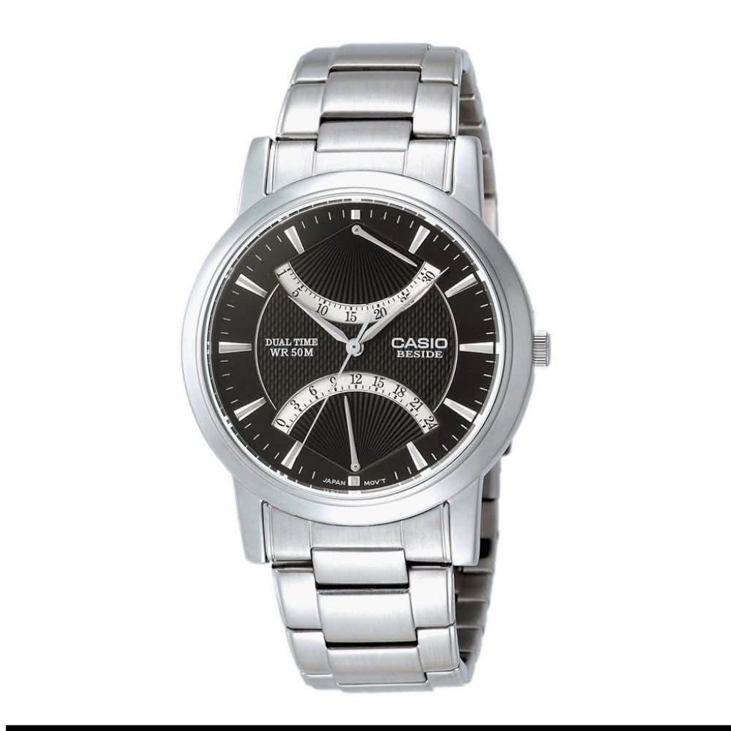 JAM TANGAN CASIO BESIDE BEM 109 DUAL TIME SECOND ORIGINAL