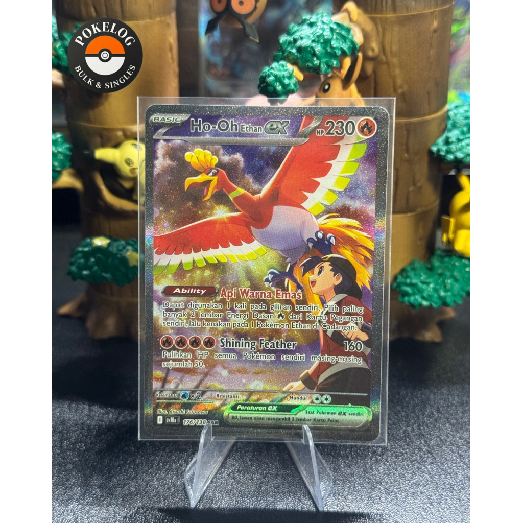 Pokemon TCG Original sv10sI 176/138 SAR Ho-Oh Ethan ex Bahasa Indonesia