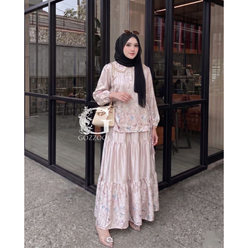 ELINA SET ROK KATUN SILK PREMIUM ORI GOZZO