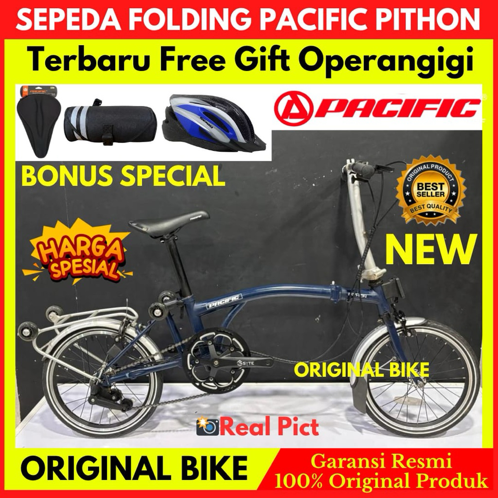 Sepeda Lipat 16 Pacific Pithon Folding Bike Terbaru