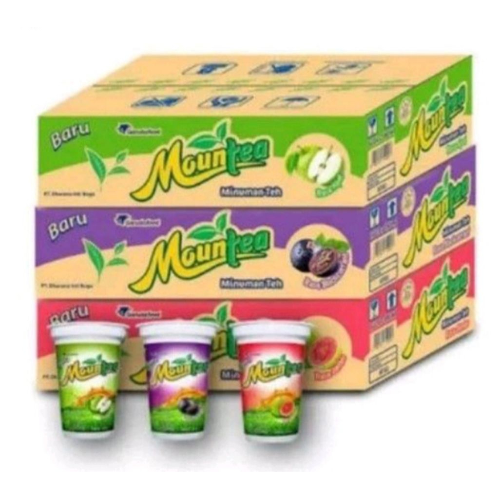Mountea minuman teh buah 1 dus isi 24 (INSTANT)
