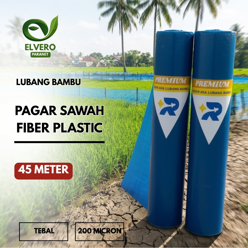 Plastik Fiber Pinian Pagar Sawah 45 METER 200 Micron | Tebal & Kuat Tahan Lama