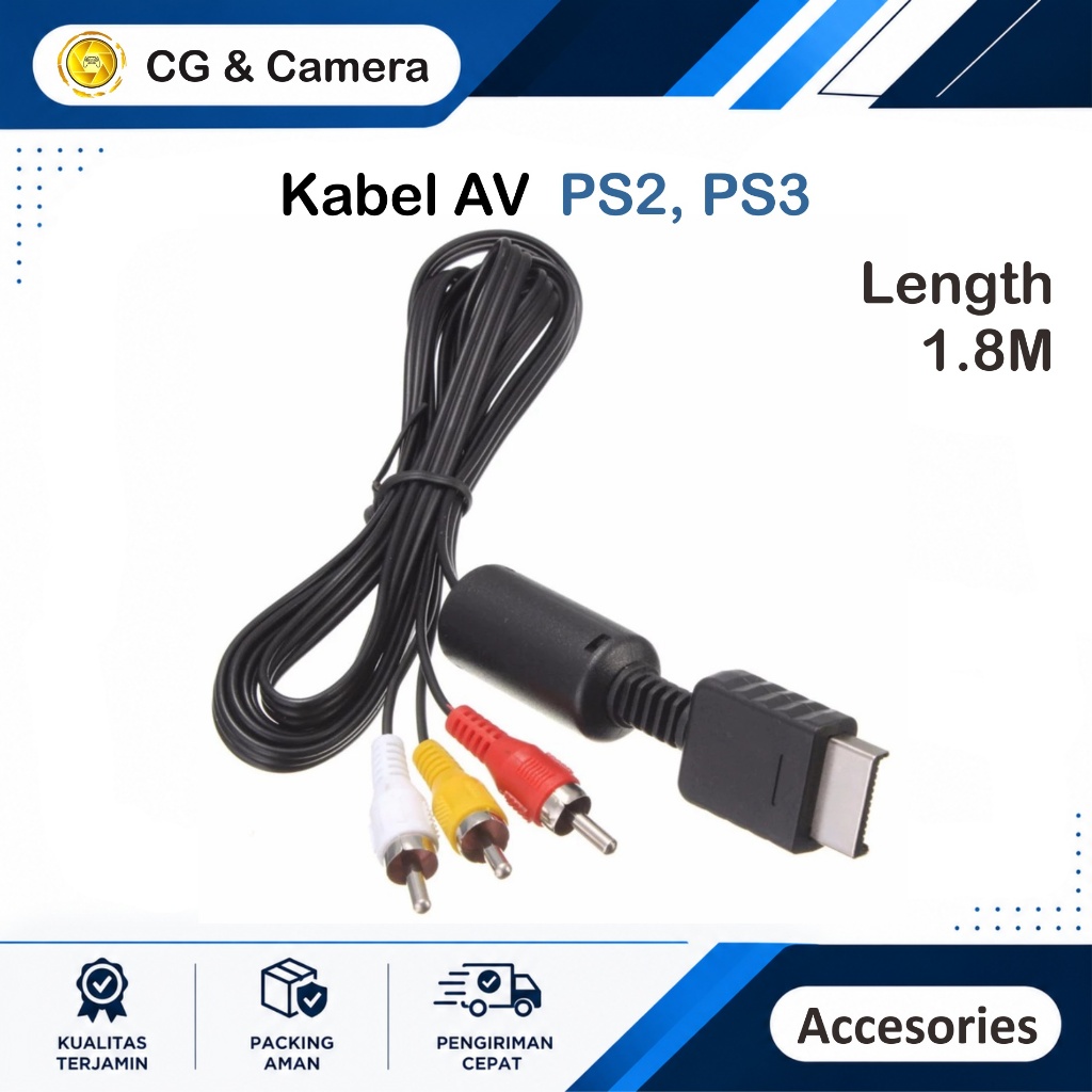 Kabel AV RCA PS2 PS3 Bisa Ke TV Tabung LCD LED
