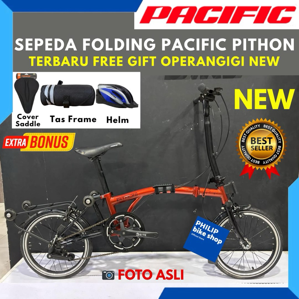 Sepeda Lipat 16 Pacific Pithon Folding Bike Terbaru