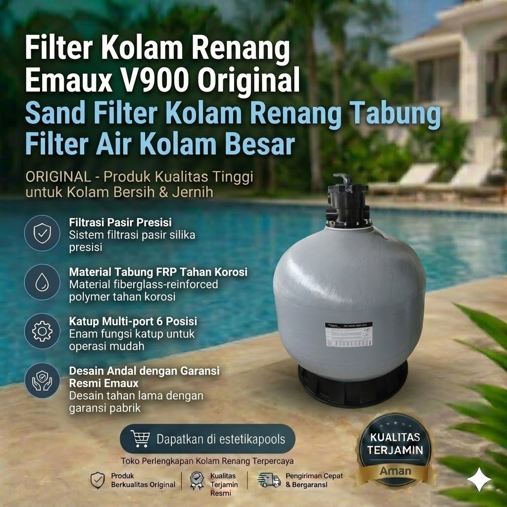 Filter Kolam Renang  Emaux V900 Original | Sand Filter Kolam Renang Tabung Filter Air Kolam Besar