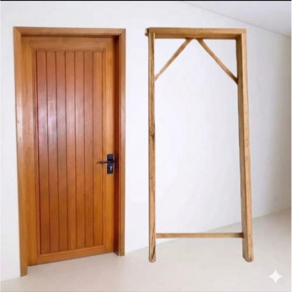 pintu ukuran 90x200 dan kusennya mengikuti pintu