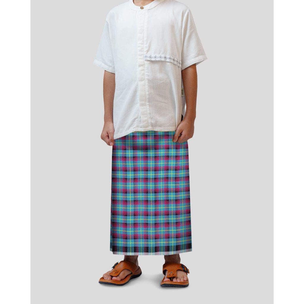 Sarung Mangga Anak Junior Reguler Biru Kotak JRR17