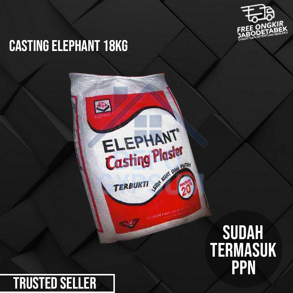 Casting Elephant 18kg | Casting 1 Zak | Casting Plaster Elephant