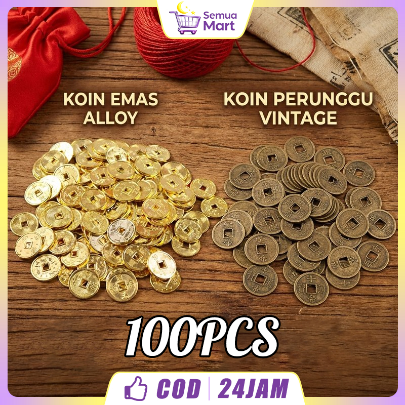 100pcs Koin Lima Kaisar Feng Shui - 1cm Koin Beruntung Cina, Aksesoris Dekorasi Pengundang Rezeki