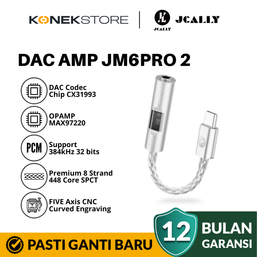 JCALLY JM6PRO2 / JM6PRO 2 CX31993 Portable Dongle Adapter USB DAC / AMP