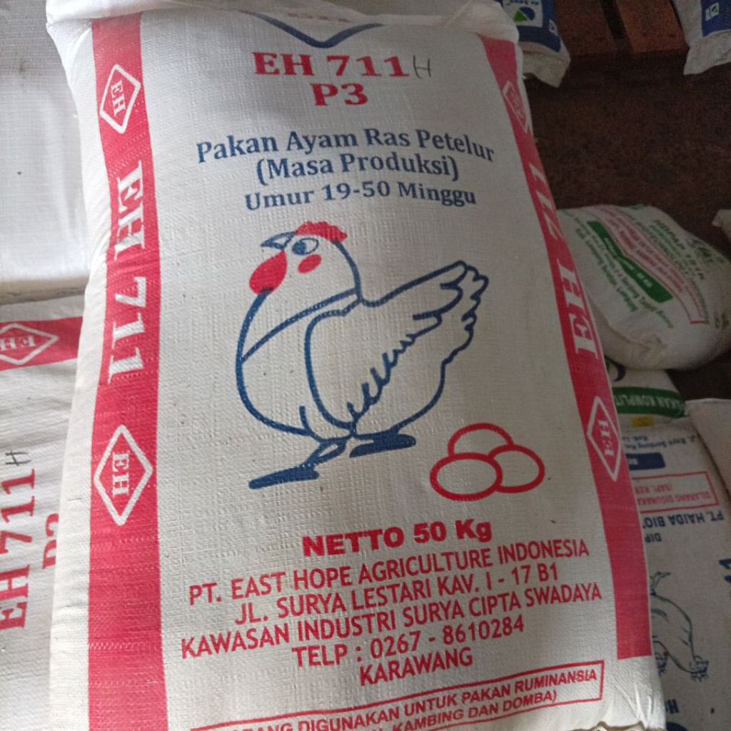 PAKAN AYAM RAS PETELUR EH 711H [SEKARUNG 50KG]