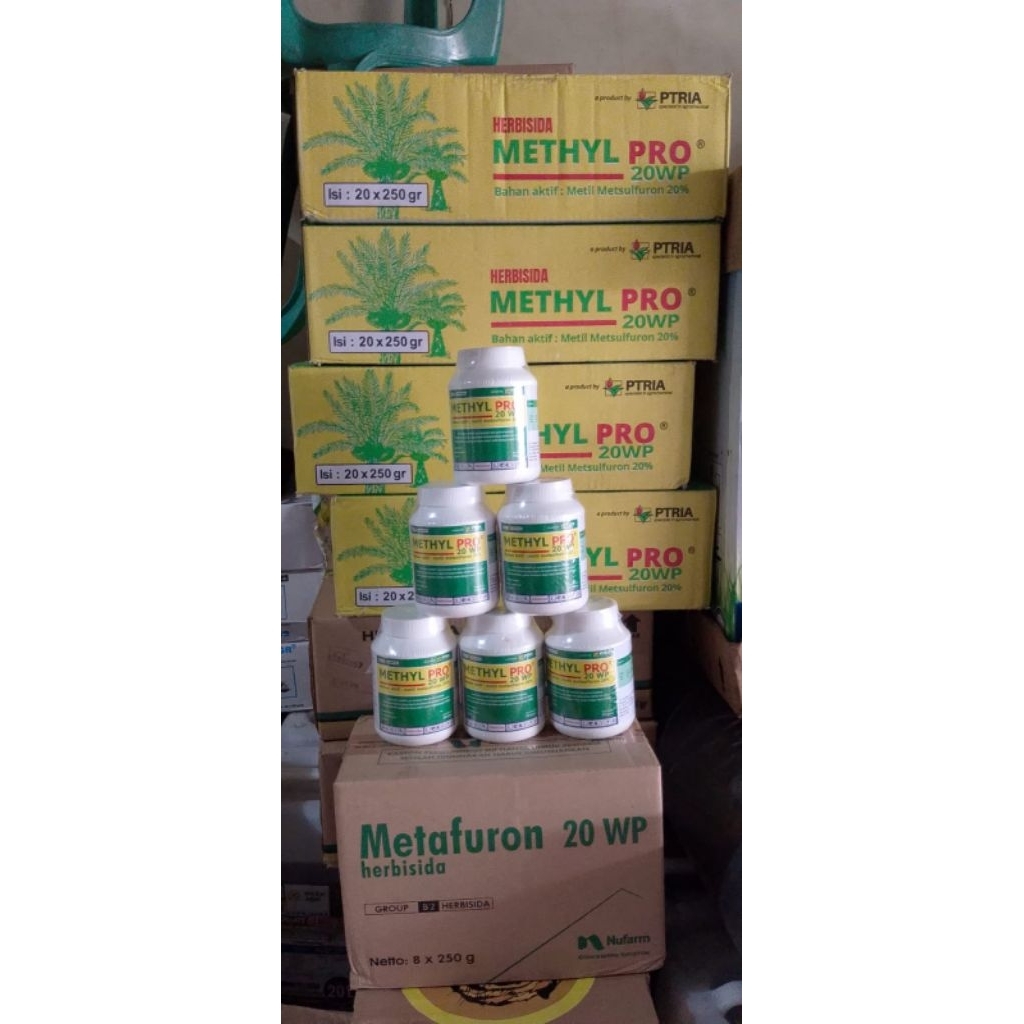 Methyl Pro 20WP Herbisida Metil Metsulfuron Pembasmi Rumput 250gr
