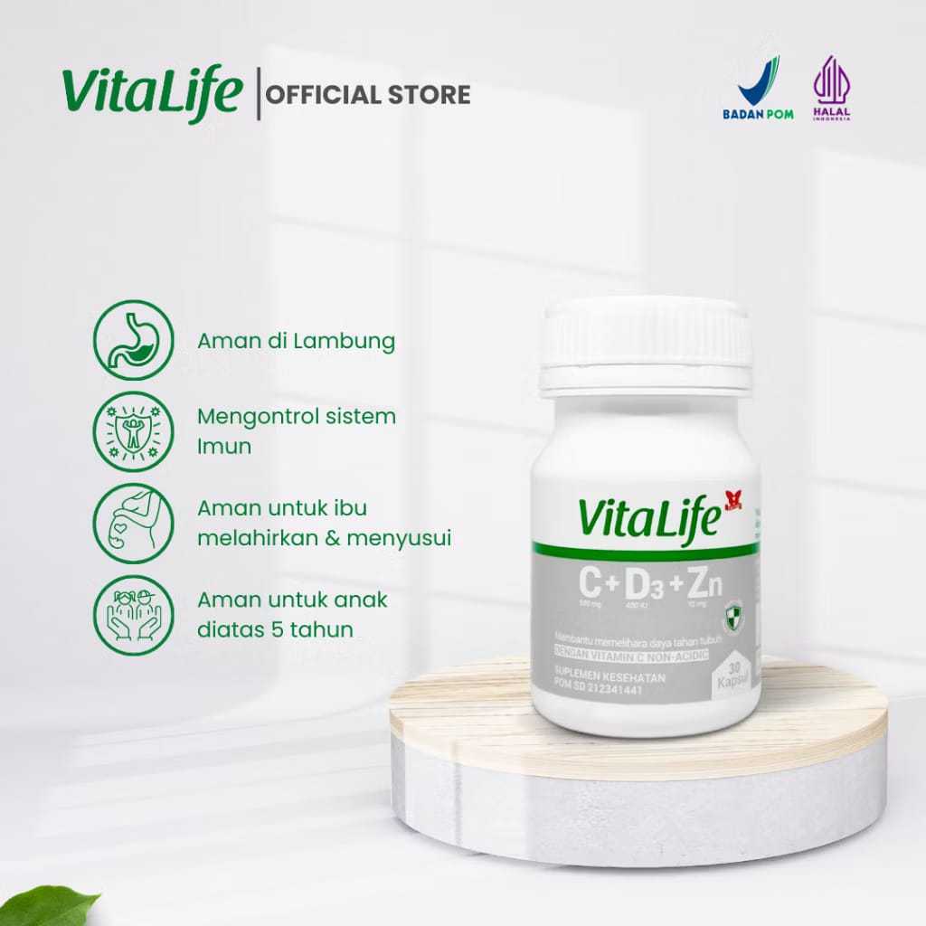 Vitalife Multivitamin C D3 Zinc 30 Kapsul