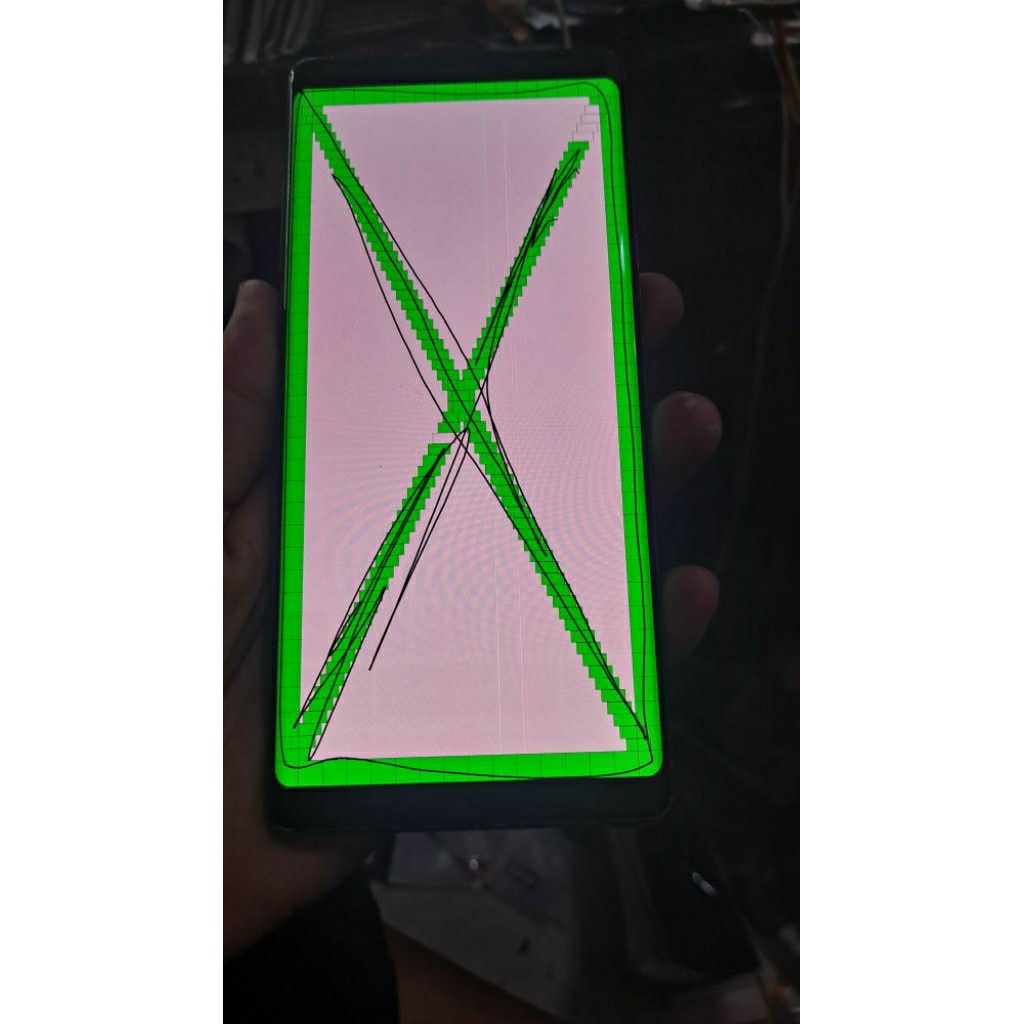 LCD SAMSUNG NOTE 8 ORI COPOTAN minus pink line