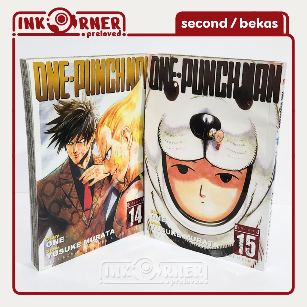 [CABUTAN / PAKET SET] Komik Manga Bekas One Punch Man Vol 14, 15 Original