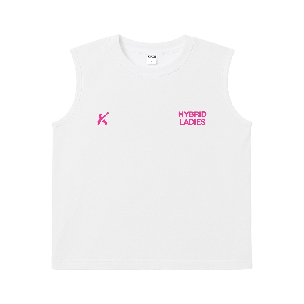 KOZE - Sleeveless Hybrid Ladies White - Kaos Tanpa Lengan Putih