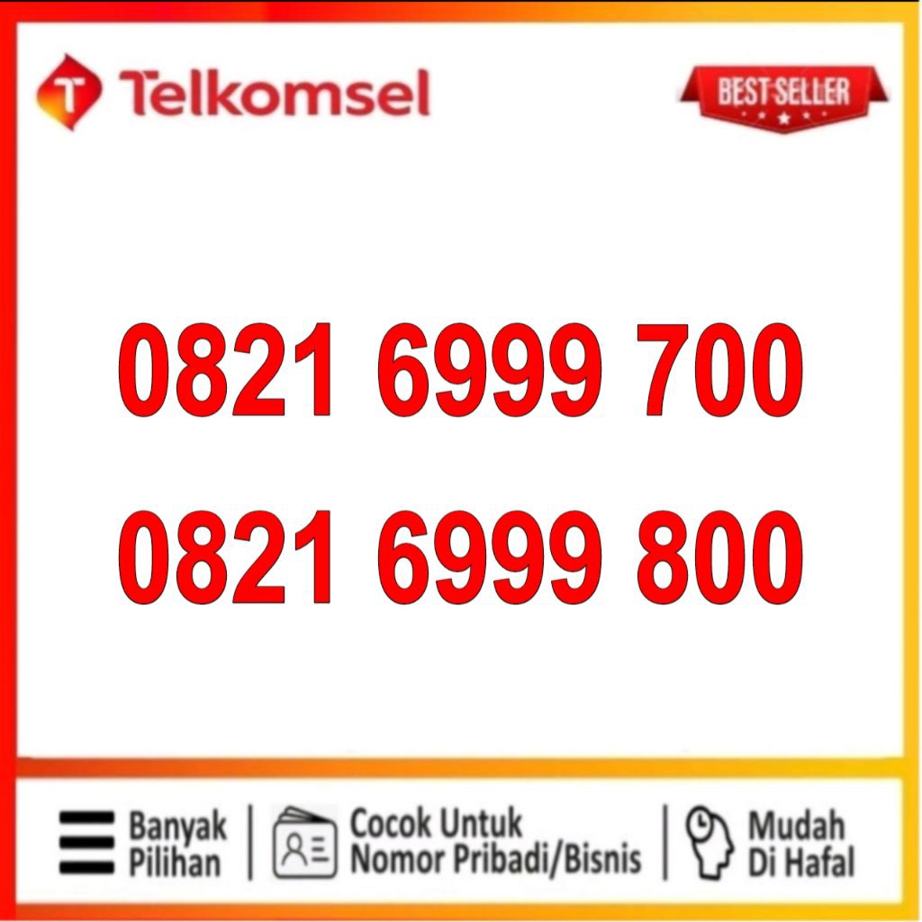 couple nomor cantik Telkomsel 6999 700 800