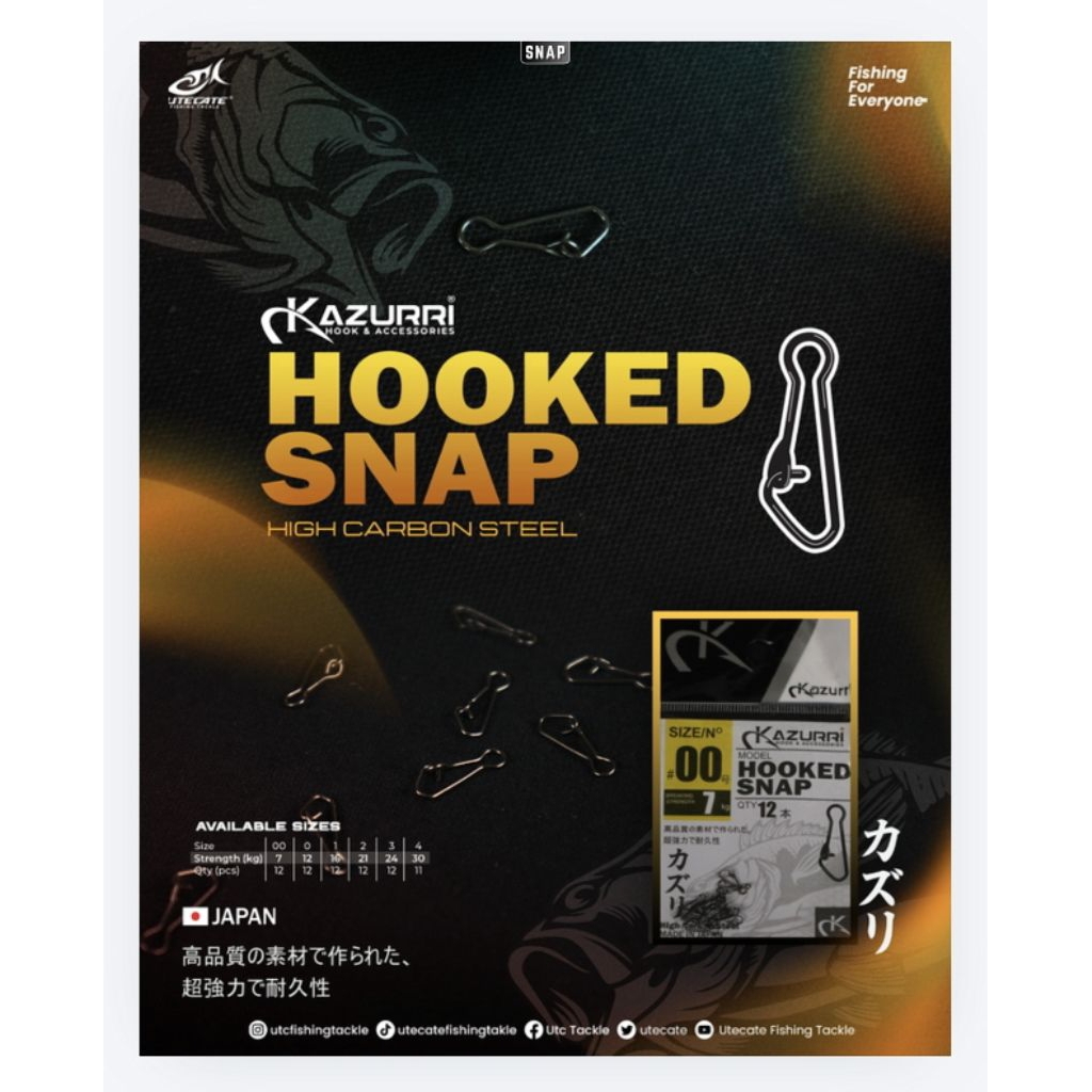 Snap Pancing Kazurri HOOKED SNAP Size 0, 1, 2, 3 ( Strong )