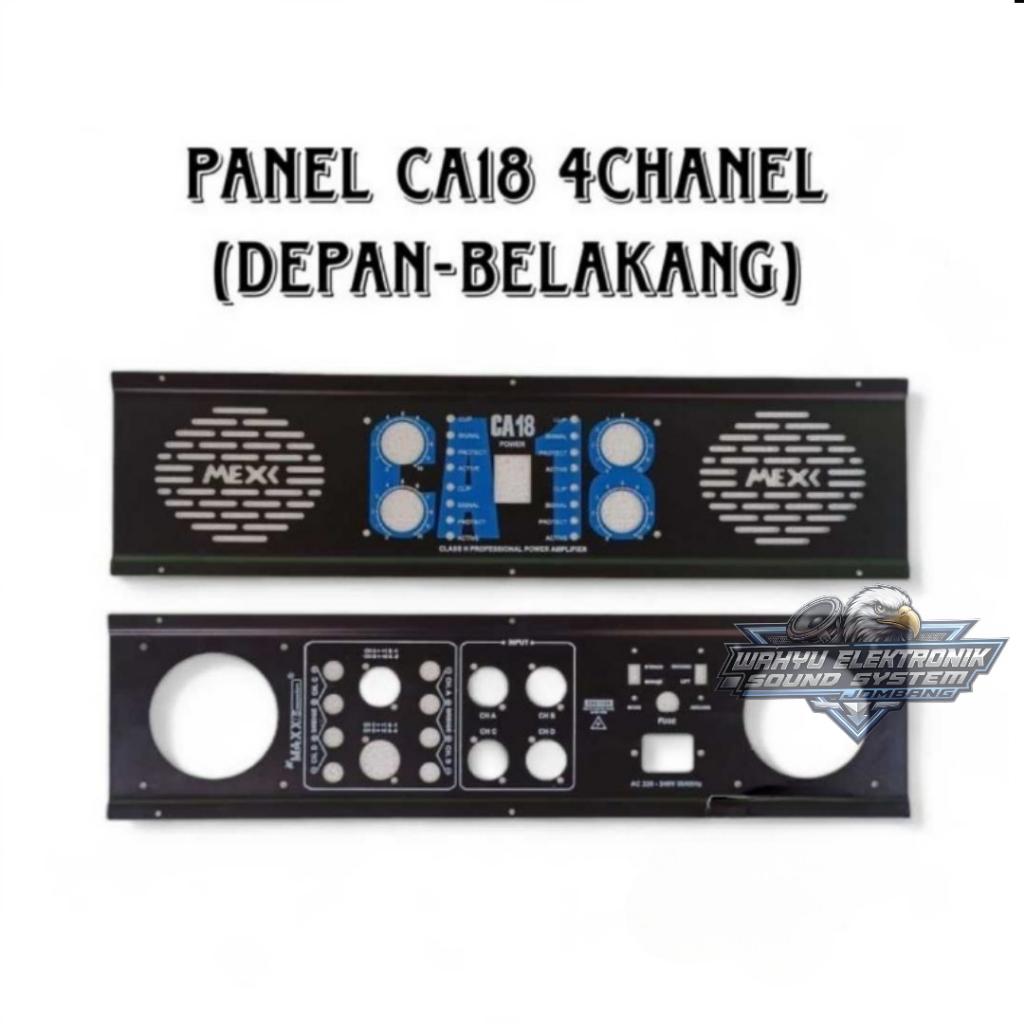Panel Plat CA18 / Plat CA 18 4Channel Panel Depan Belakang Power Amplifier Stereo