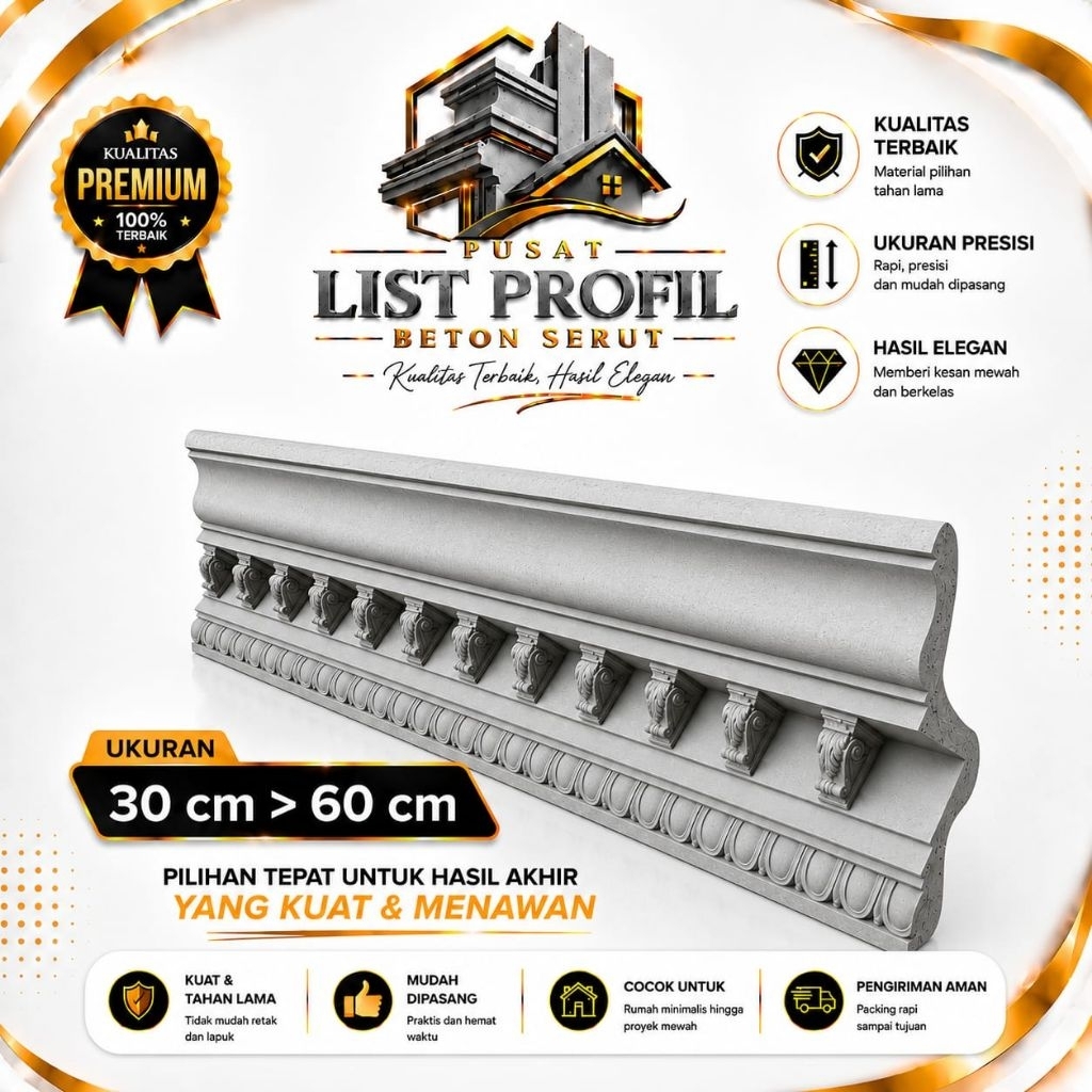 Lisplang Profil Beton Motif Korbel List Beton Lisplang Beton Motif Korbel