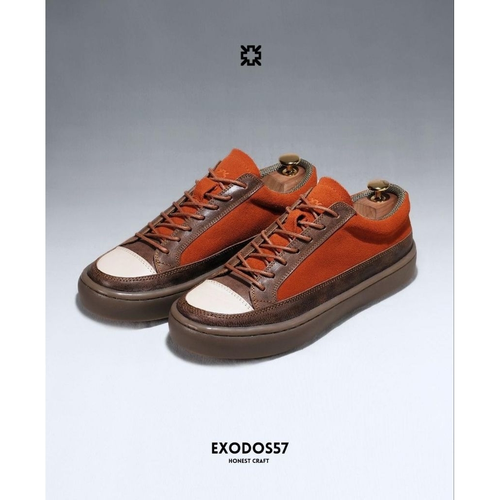 EXODOS57 | Sepatu Sneakers Kulit - NEW DROCH COPPER BROWN