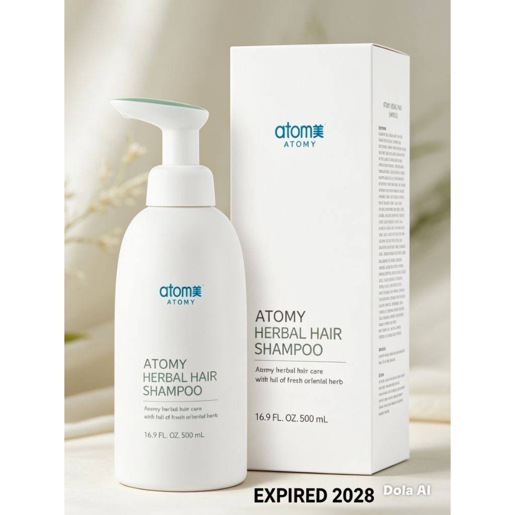 ATOMY HERBAL HAIR SHAMPOO Anti Rontok 500ml - Perawatan Rambut Alami, Melembapkan, Mencegah Kerontok
