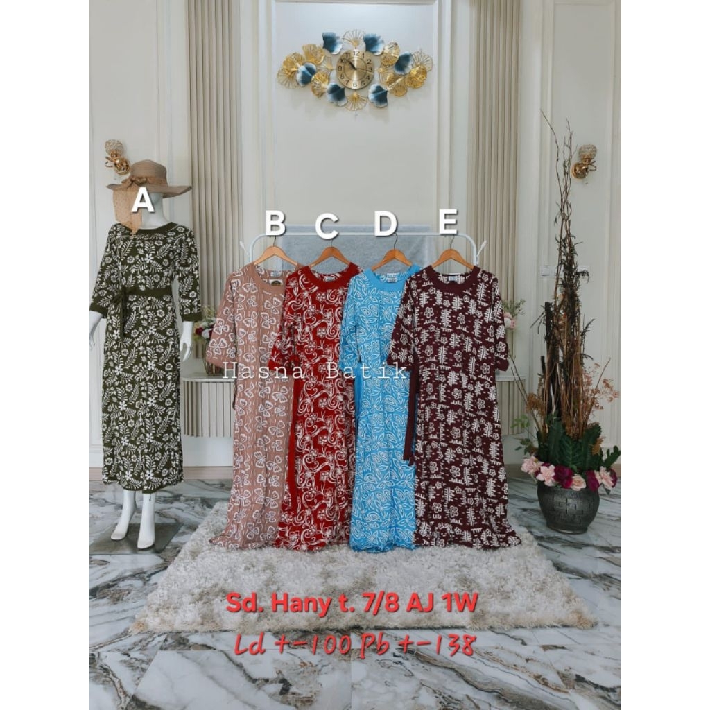 Daster Luza (Sd. Hany t. 7/8 AJ 1W) Batik Pekalongan