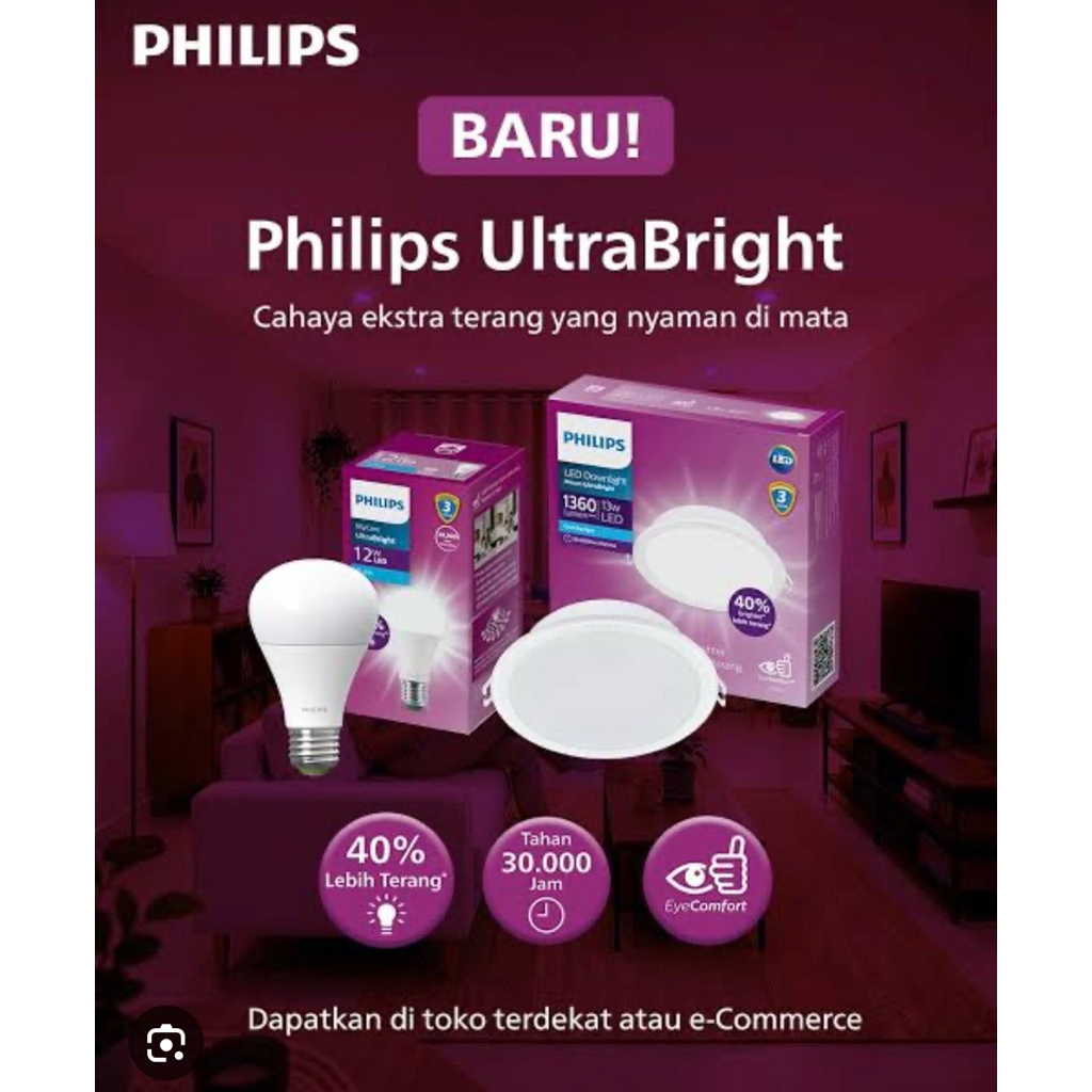 PHILIPS MESON DOWNLIGHT ULTRA BRIGHT 5.5 7 9 13 17 21 24 WATT LAMPU DOWNLIGHT INBOW BERGARANSI