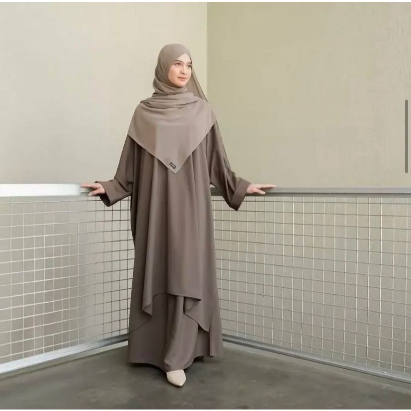 Gamis Sadiyah Dress Skirt Melayu Abaya Rok Set Mewah Bahan Marbella Baggus Untuk Wisuda/kondangan