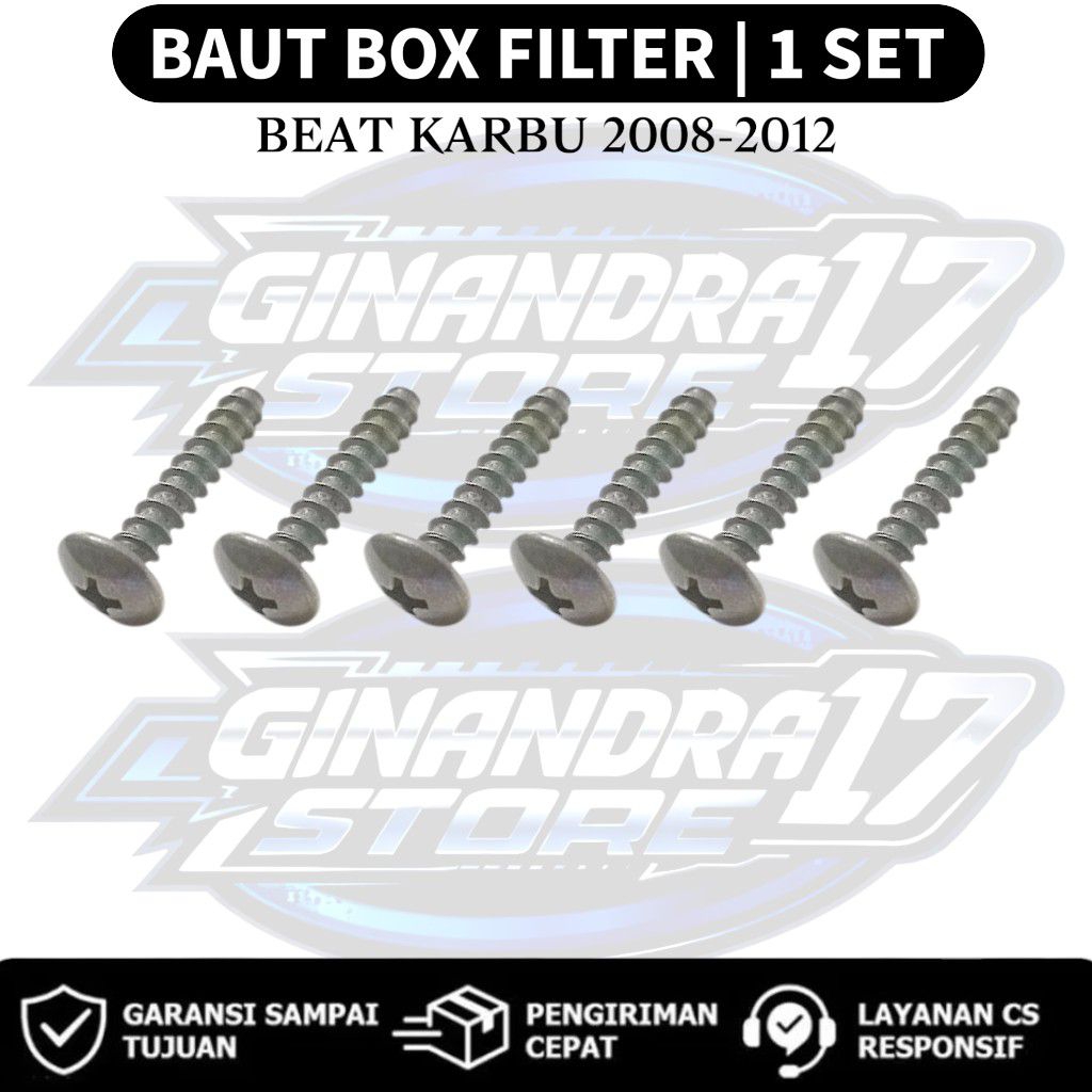 1 SET Baut Box Filter Honda Beat karbu 2008-2012 / Baut Box filter udara Motor Beat karbu