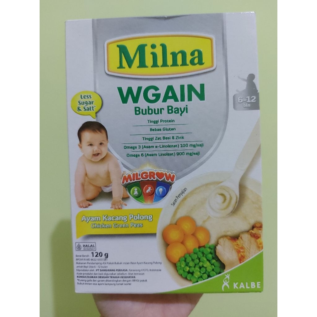 MILNA WGAIN 6-12 bulan rasa ayam kacang polong 120 gr