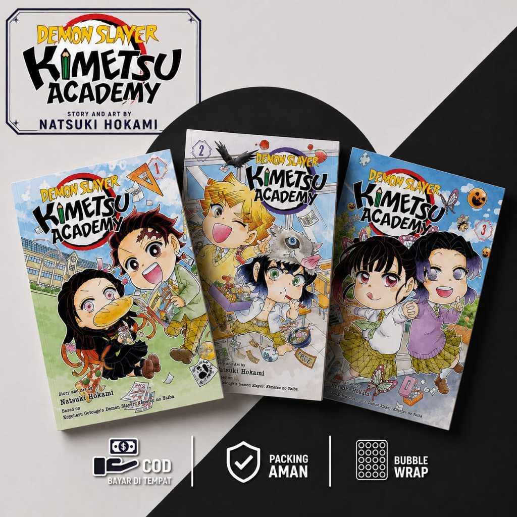 BUKU KOMIK MANGA DEMON SLAYER : KIMETSU ACADEMY VOL 1 - 6 BAHASA INGGRIS
