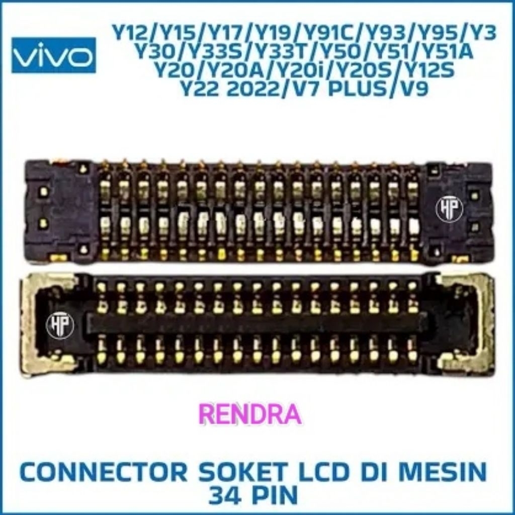 konektor lcd vivo y20 / soket lcd Vivo y20