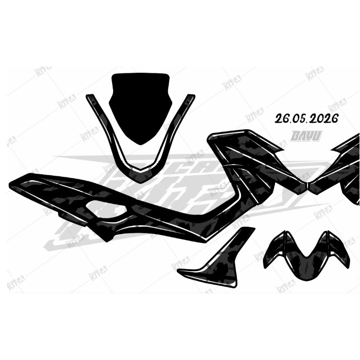 DEKAL STIKER MOTOR YAMAHA NMAX OLD nmax turbo Stiker Nmax neo warna biru putih