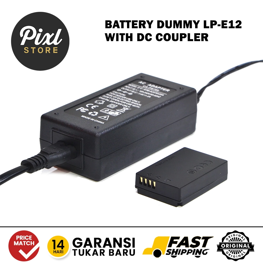 Battery Dummy LP-E12 with DC Coupler