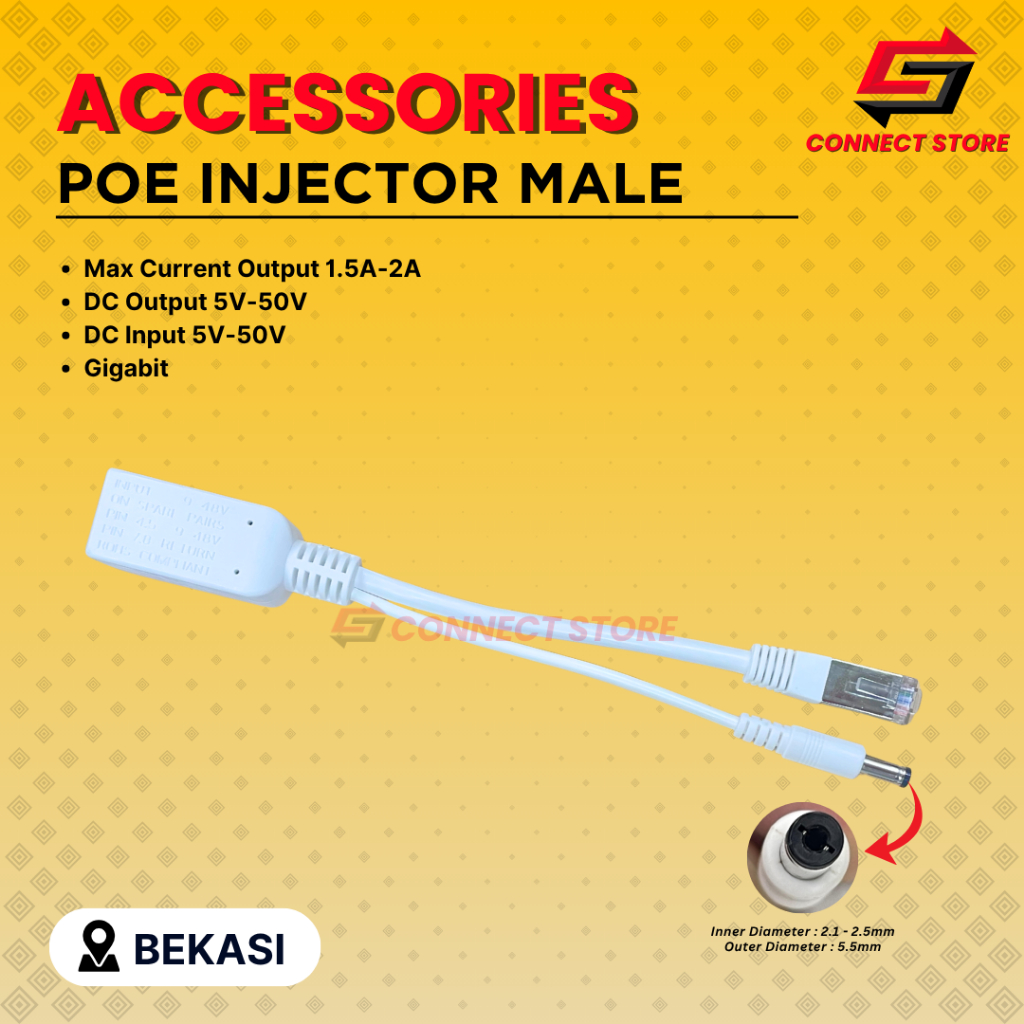 Passive Gigabit POE Splitter Male|Gigabit POE Splitter Cowok