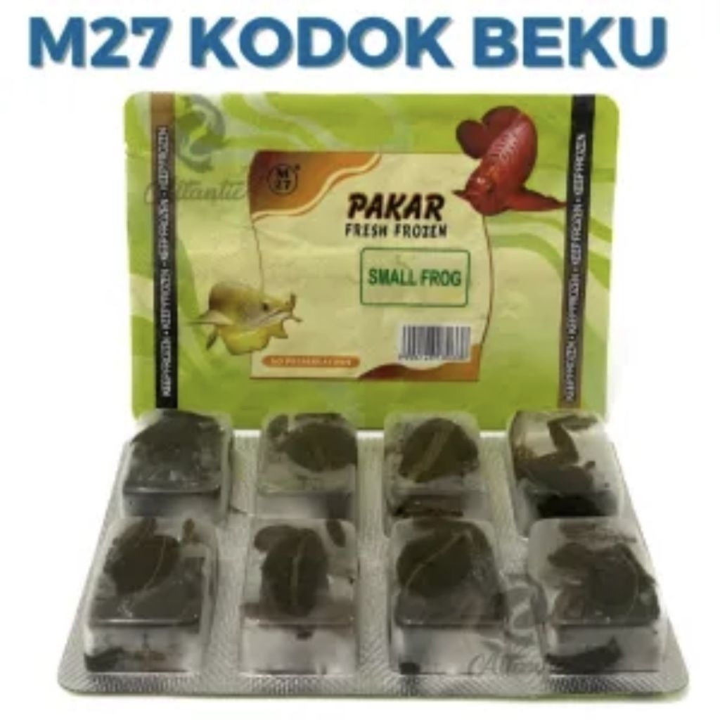 Katak Kodok Beku / Frozen Small Frog / M27 Pakar / Kemasan Tray Kapsul / Pakan ikan predator arwana