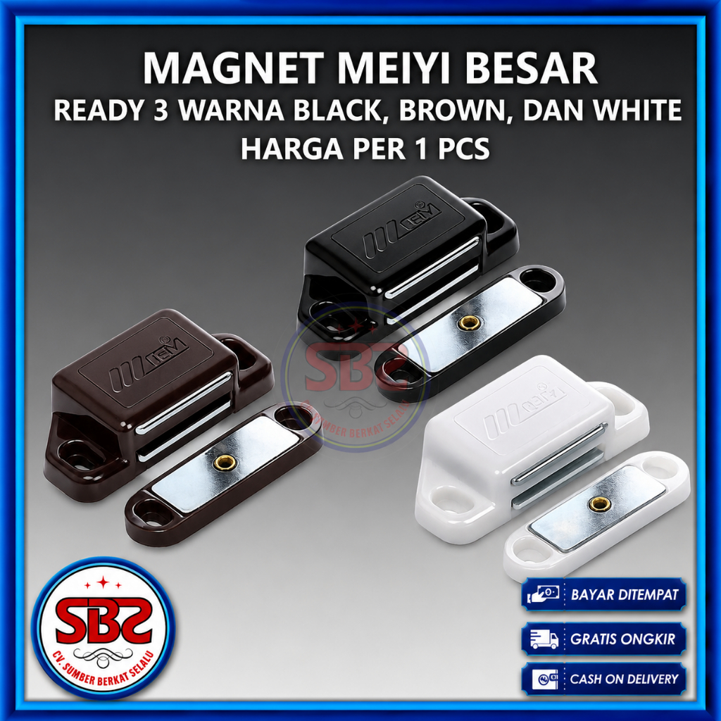 MEIYI Magnet Besar - Magnet Kunci Pintu Laci Lemari Kayu Merk MEIYI
