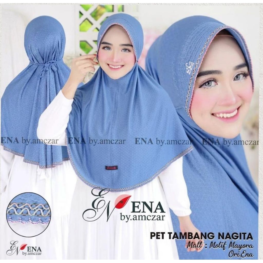 ENA PET NAGITA/HIJAB INSTAN DEWASA BERGO