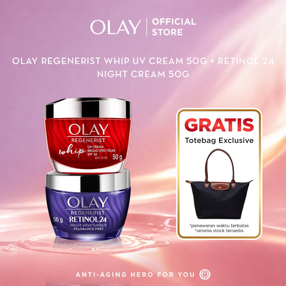[LIVE EXCLUSIVE] Olay Regenerist Whip UV SPF30 Day Cream & Retinol Niacinamide Night Moisturizer Cre